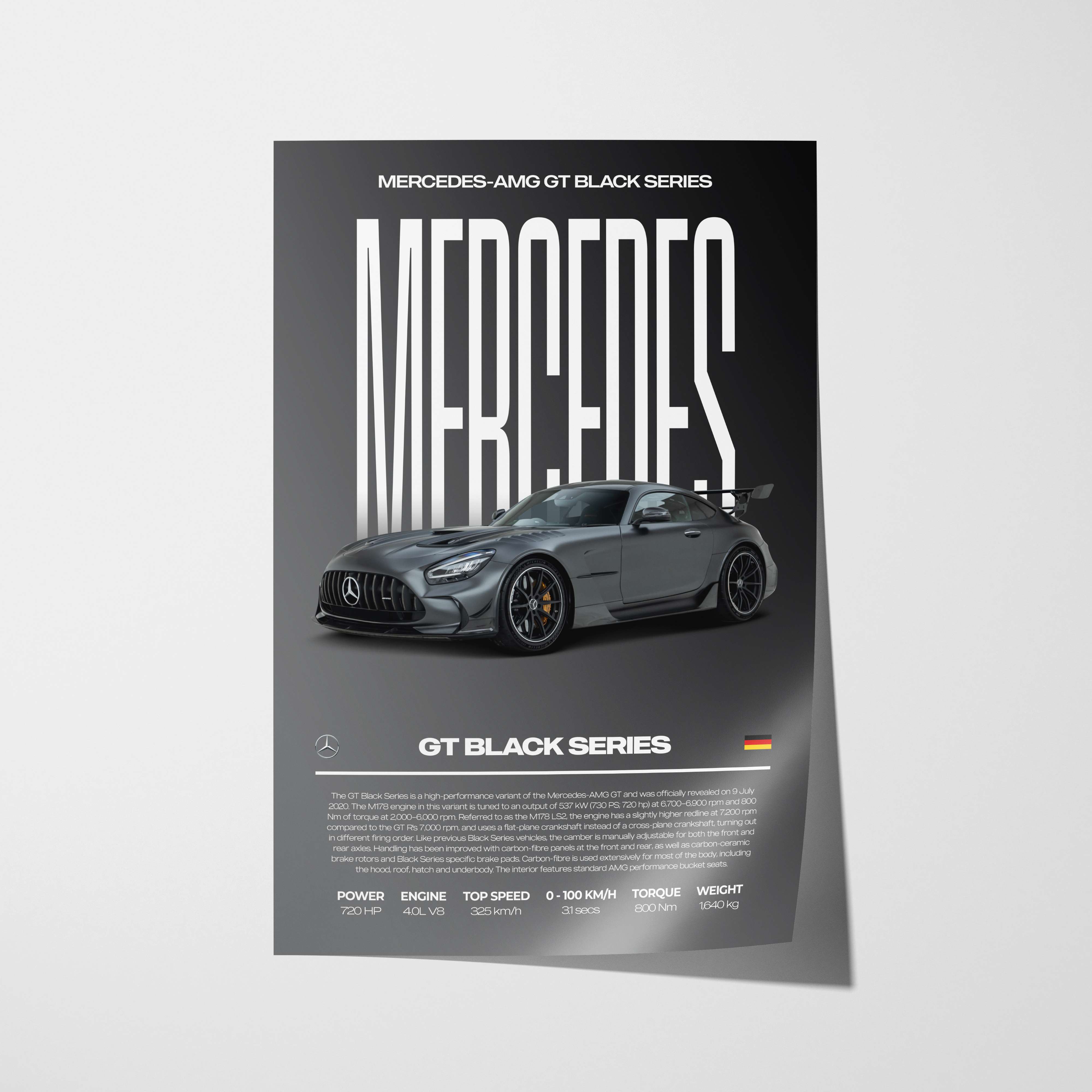 Mercedes-AMG GT Black Series Poster