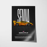 Senna GTR LM Car Poster