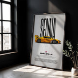 Senna GTR LM Car Poster