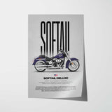 2012 Softail Deluxe Motorcycle Poster