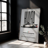 Huayra R Evo Car Poster