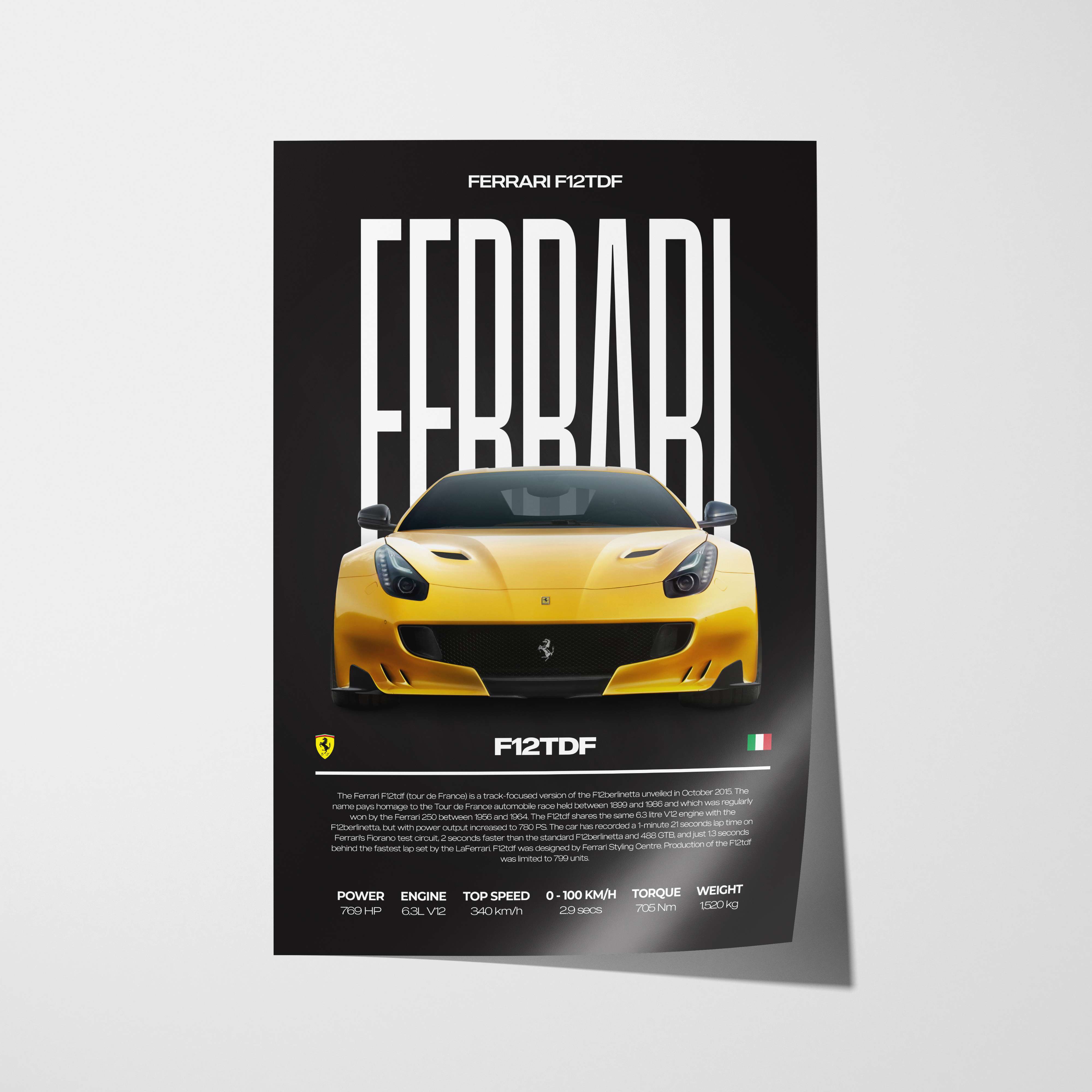 Ferrari F12 TDF Poster