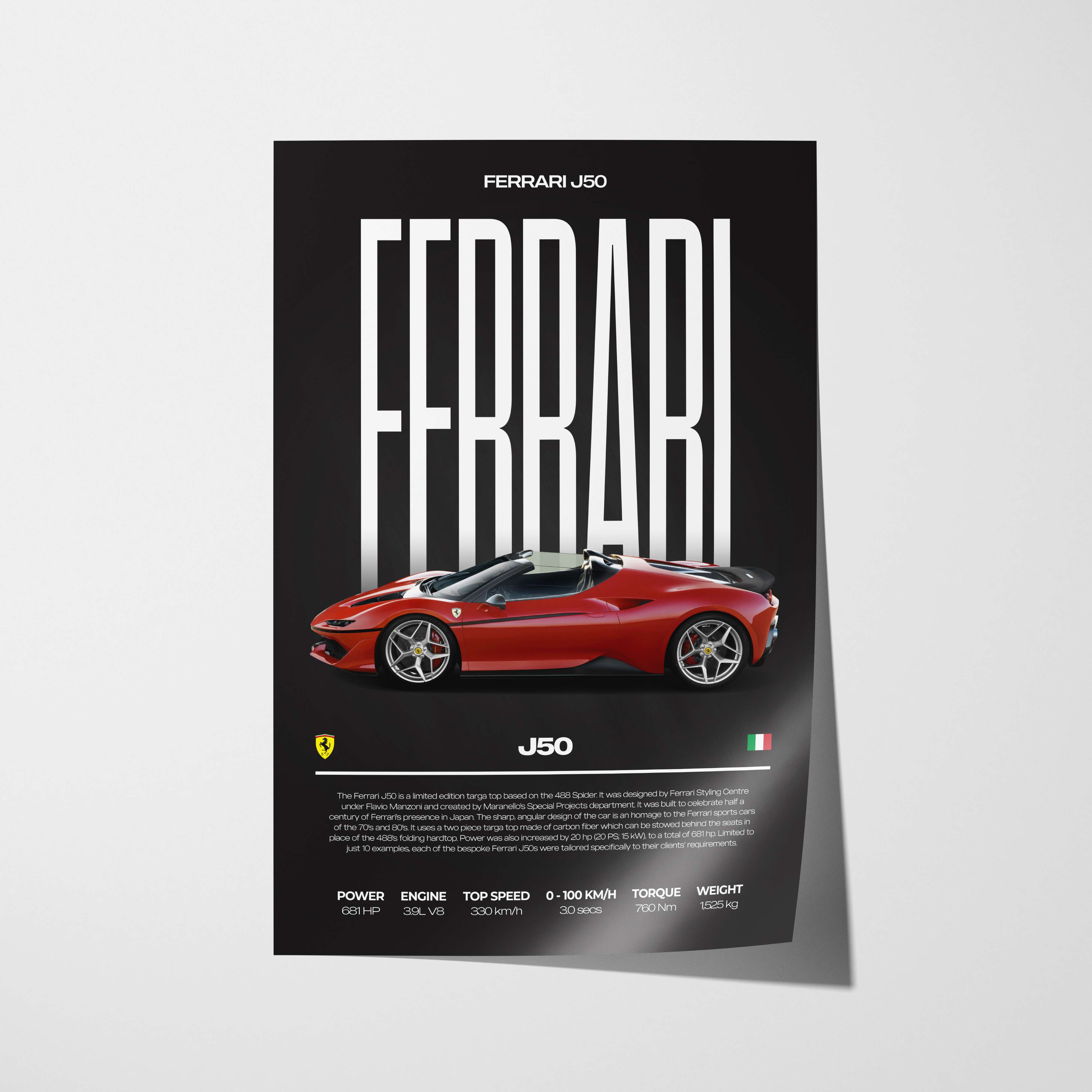 Ferrari J50 Poster