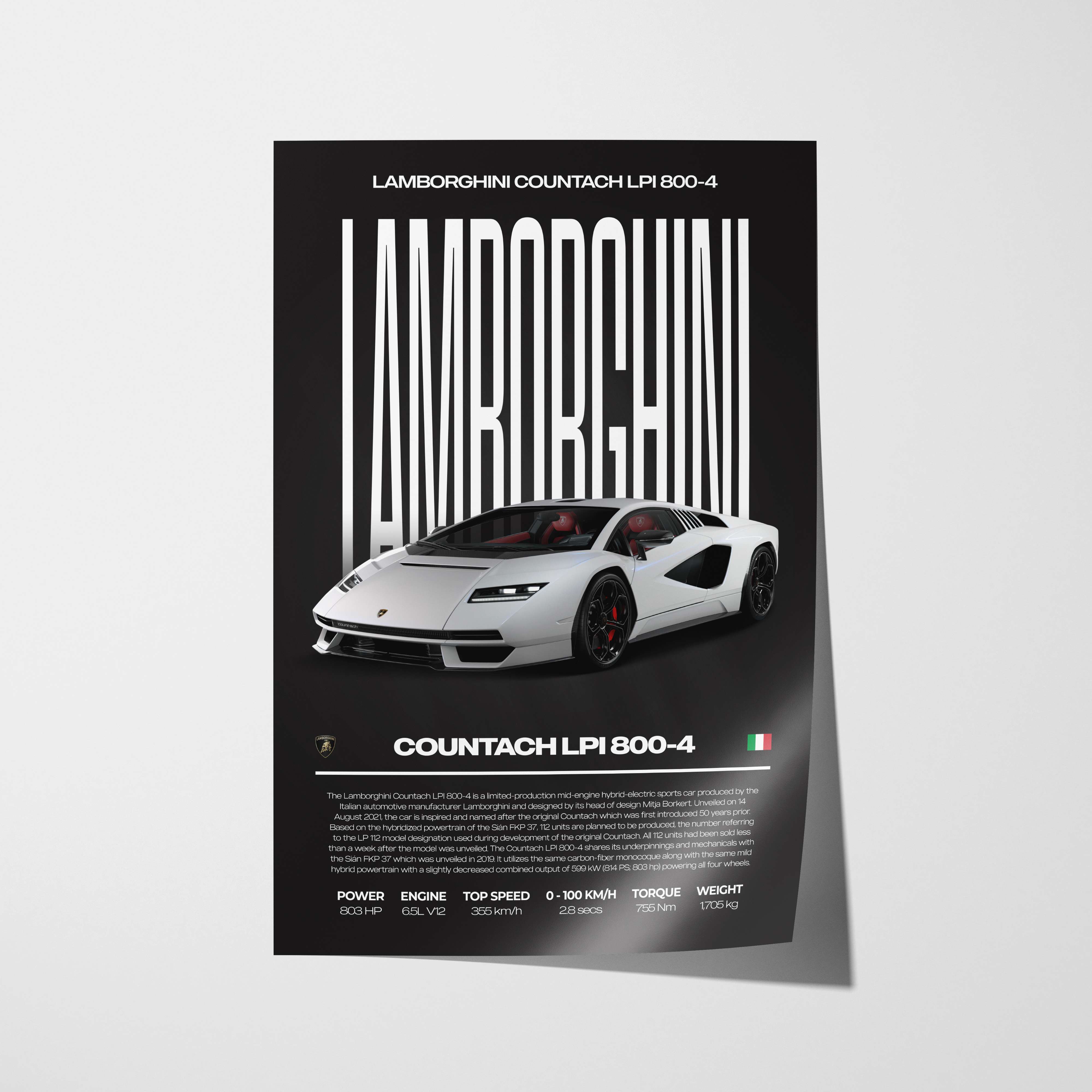 Lamborghini Countach LPI 800-4 Poster