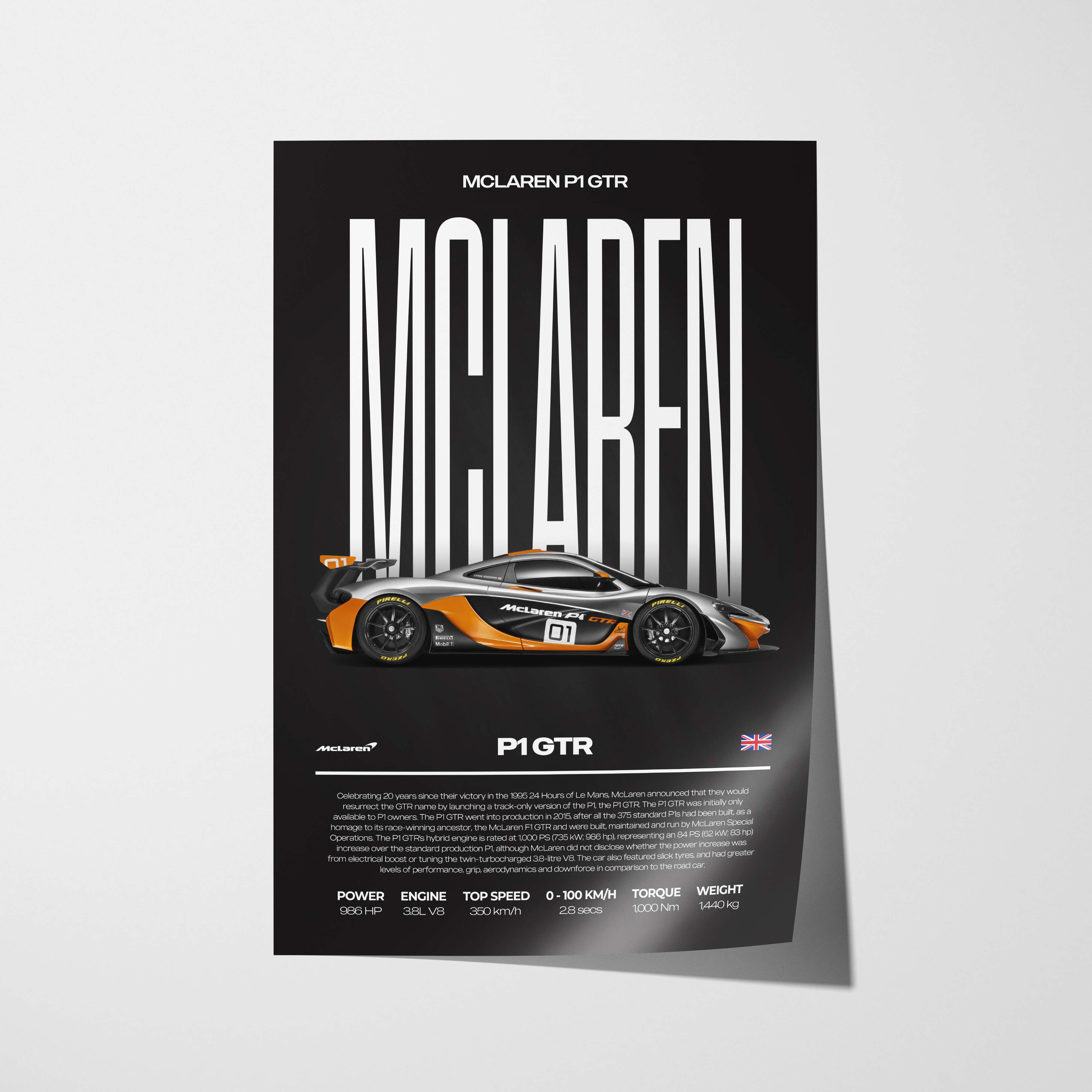 McLaren P1 GTR Poster