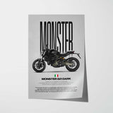Monster 821 Dark Motorcycle Poster