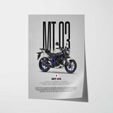 2016-2017 MT-03 Motorcycle Poster