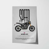 Speed 400 Motorcycle Poster