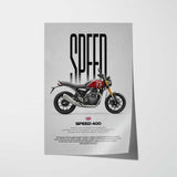 Speed 400 Motorcycle Poster
