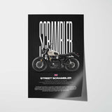 2021 Street Scrambler Motorcycle Poster
