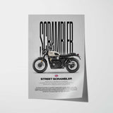 2021 Street Scrambler Motorcycle Poster