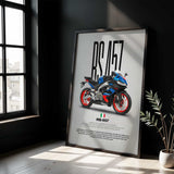 RS 457 Motorcycle Poster