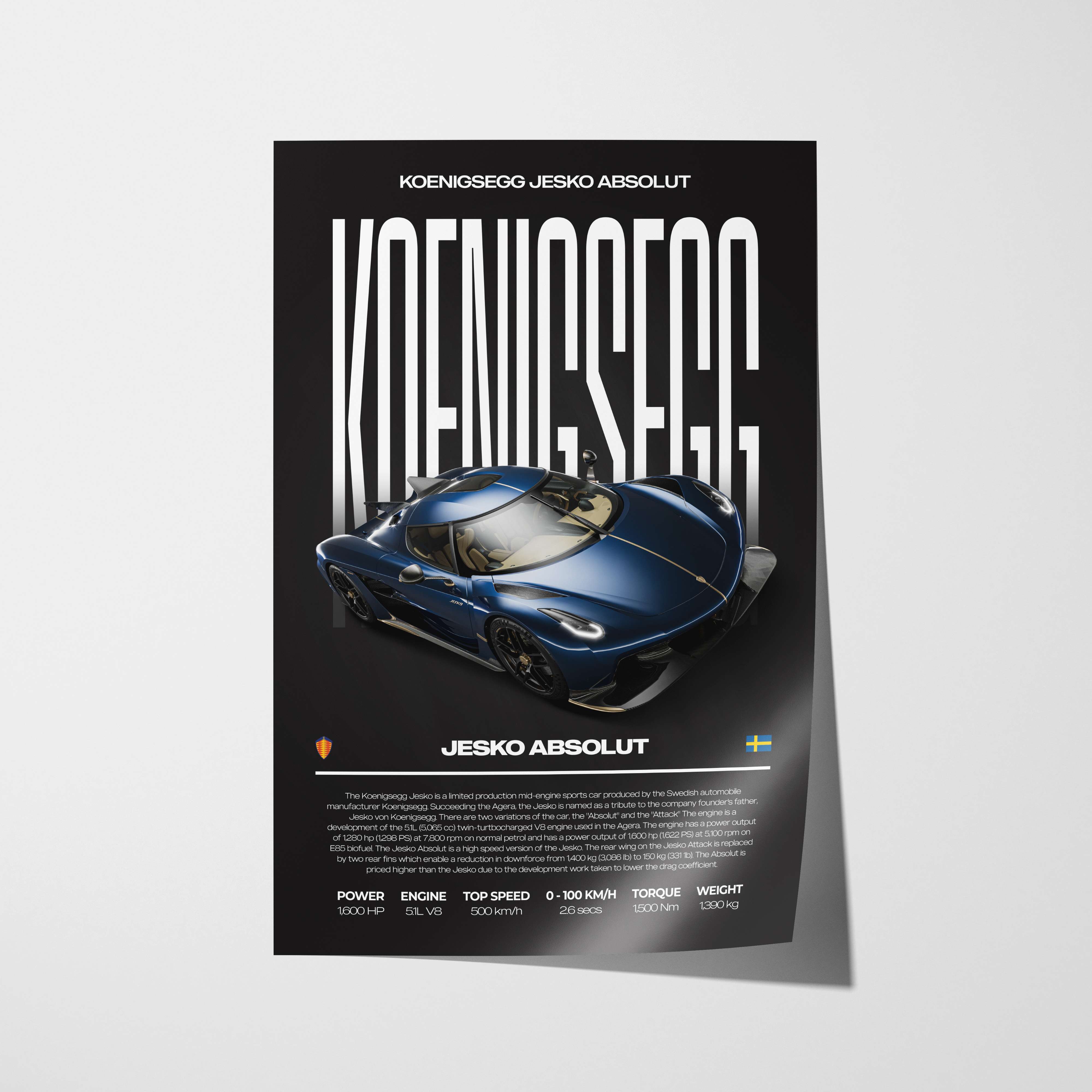 Koenigsegg Jesko Absolut Poster