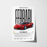 Ferrari F8 Tributo Poster