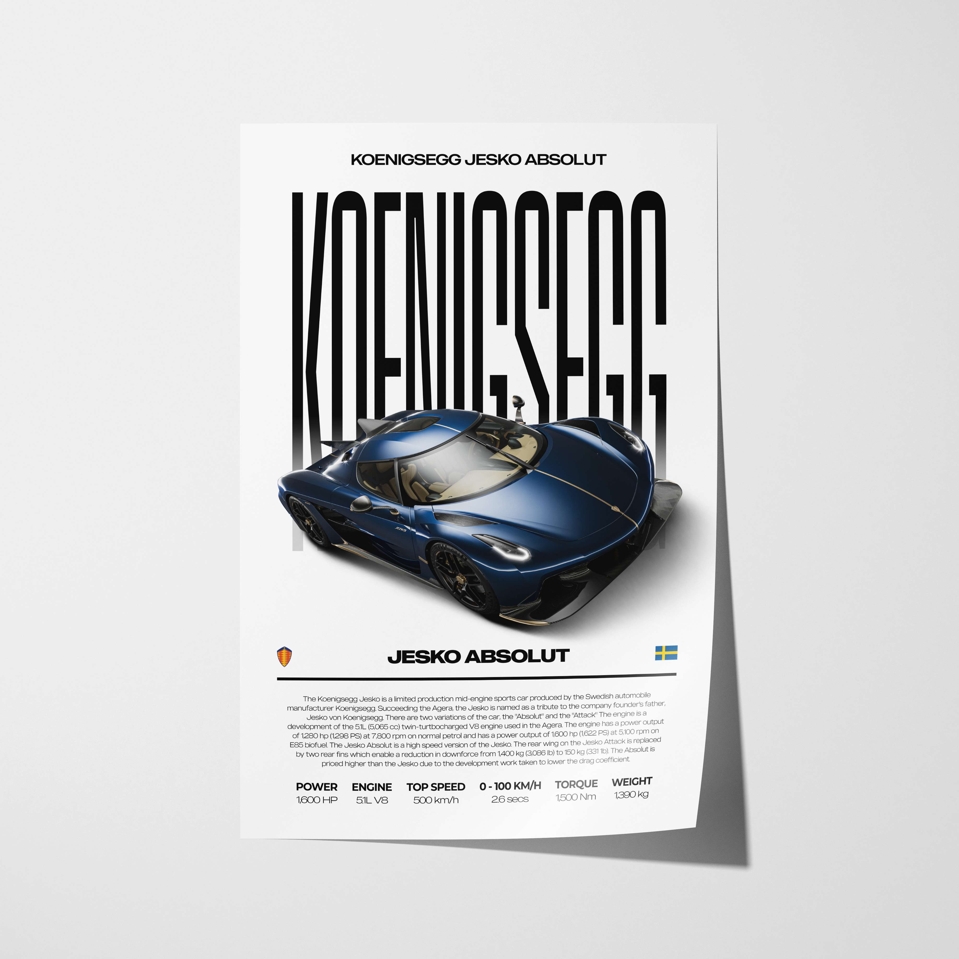 Koenigsegg Jesko Absolut Poster