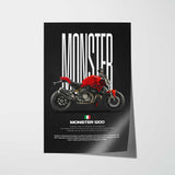 2017-2018 Monster 1200 Motorcycle Poster