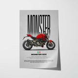 2017-2018 Monster 1200 Motorcycle Poster
