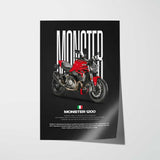 2017-2018 Monster 1200 Motorcycle Poster