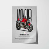 2017-2018 Monster 1200 Motorcycle Poster
