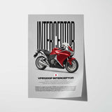 2010 VFR1200F Interceptor Motorcycle Poster