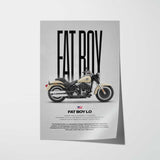 2012 FLSTFB Softail Fat Boy Lo Motorcycle Poster
