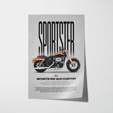 2014 Sportster 1200 Custom Motorcycle Poster