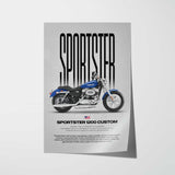 2014 Sportster 1200 Custom Motorcycle Poster