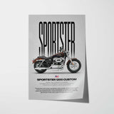2013 Sportster 1200 Custom Motorcycle Poster