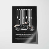 2014 XL883R Sportster Roadster Motorcycle Poster