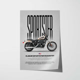 2014 XL883R Sportster Roadster Motorcycle Poster