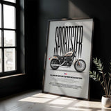 2014 XL883R Sportster Roadster Motorcycle Poster