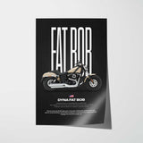 2014 Dyna Fat Bob Motorcycle Poster