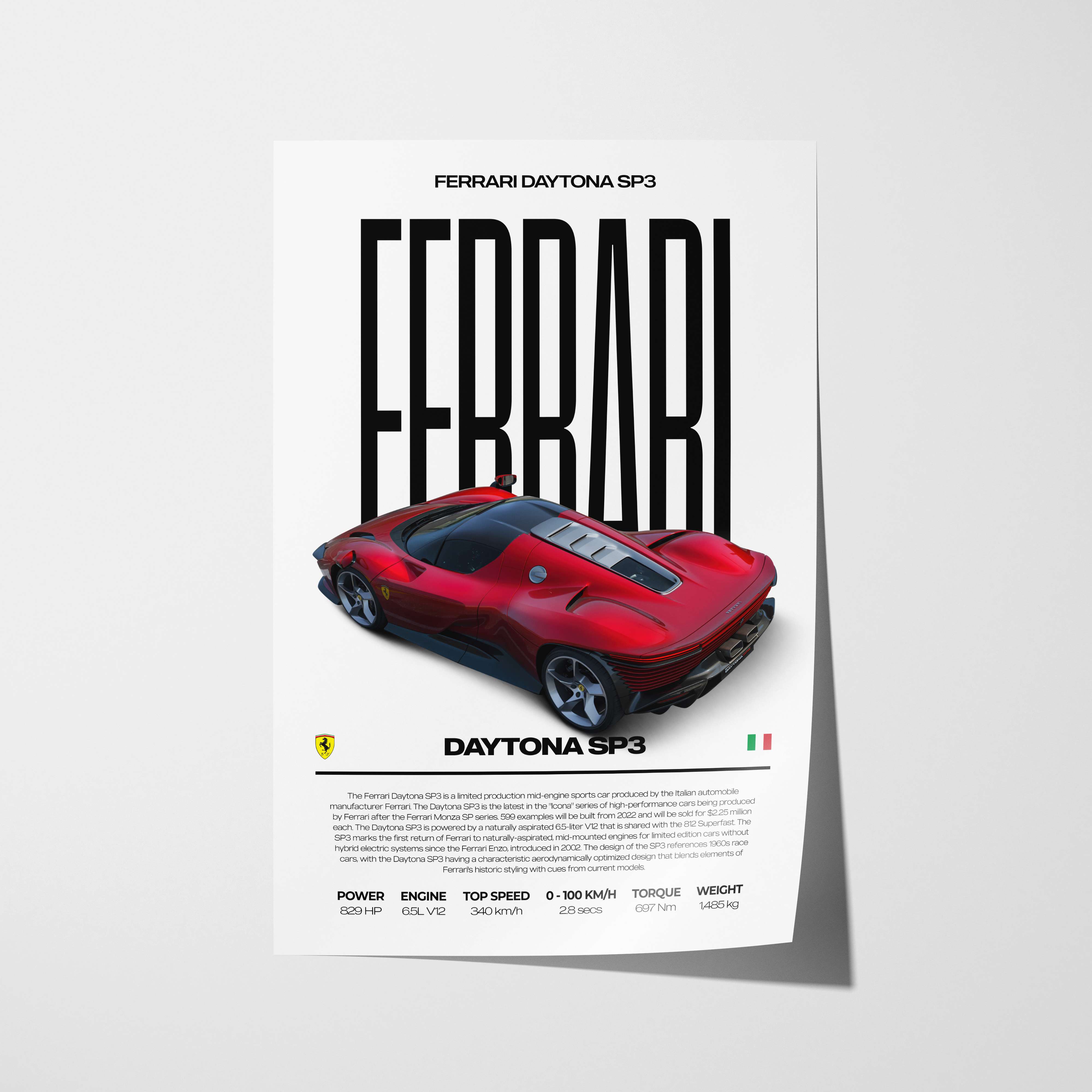 Ferrari Daytona SP3 Poster