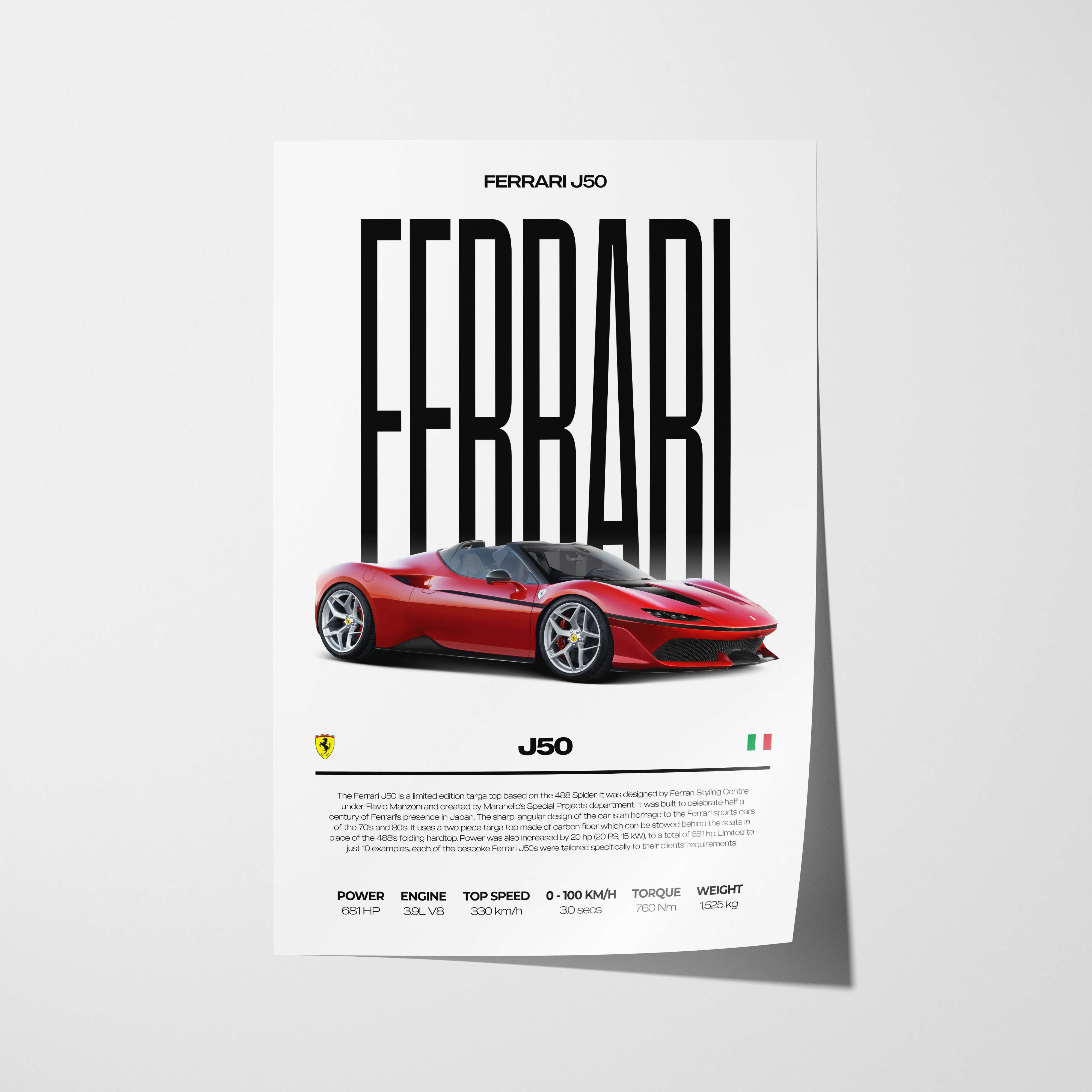 Ferrari J50 Poster