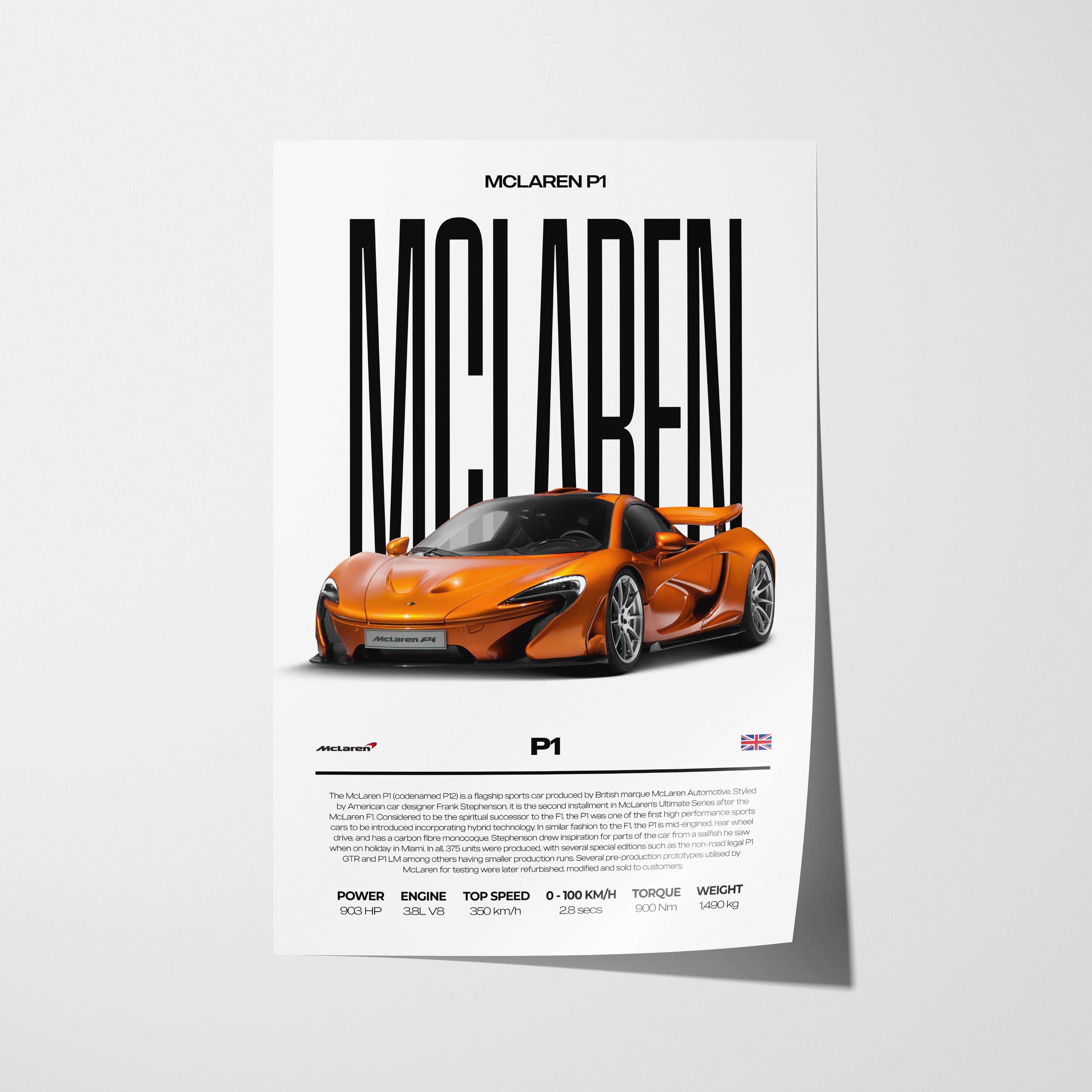 McLaren P1 Poster