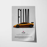 F1 LM Car Poster