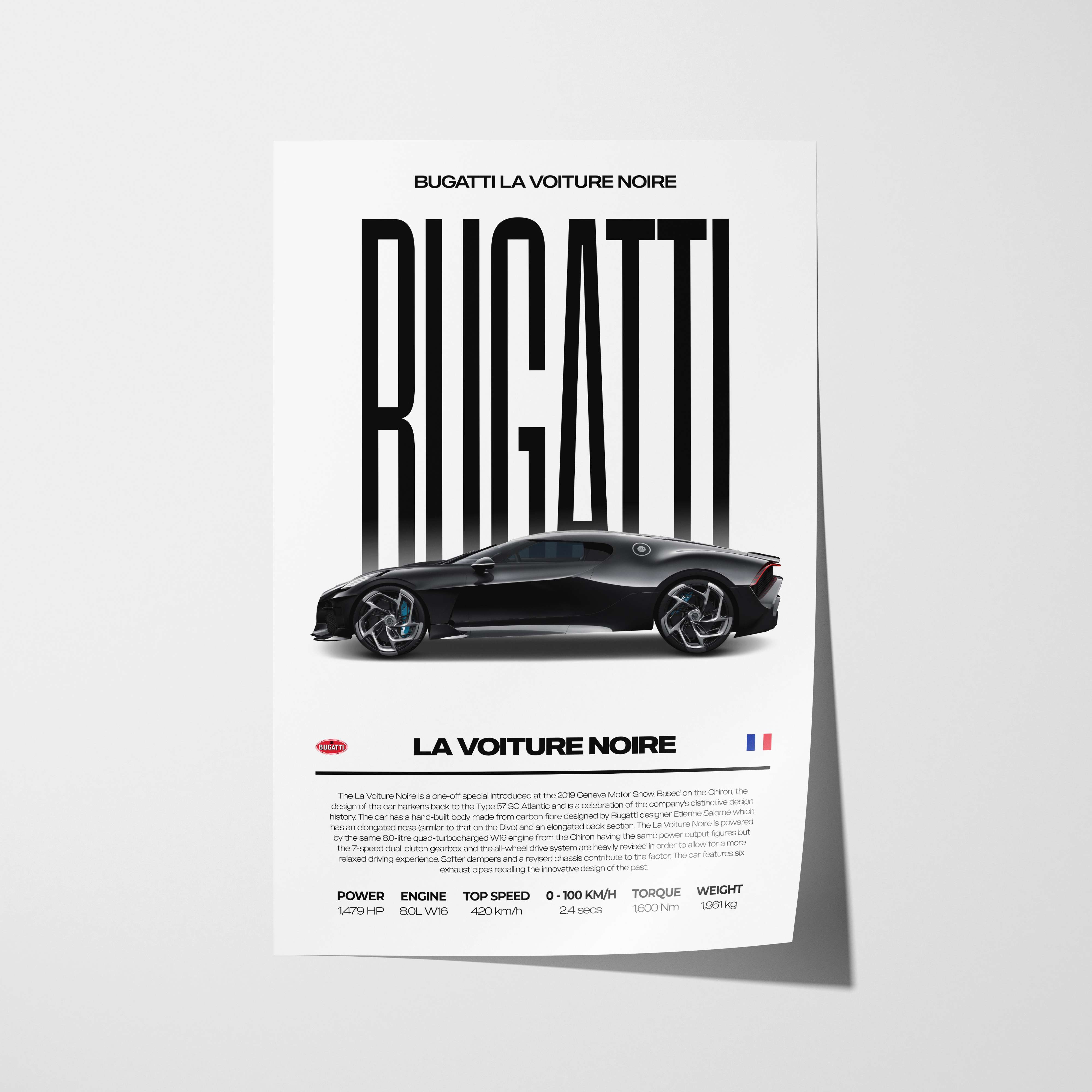 Bugatti La Voiture Noire Poster