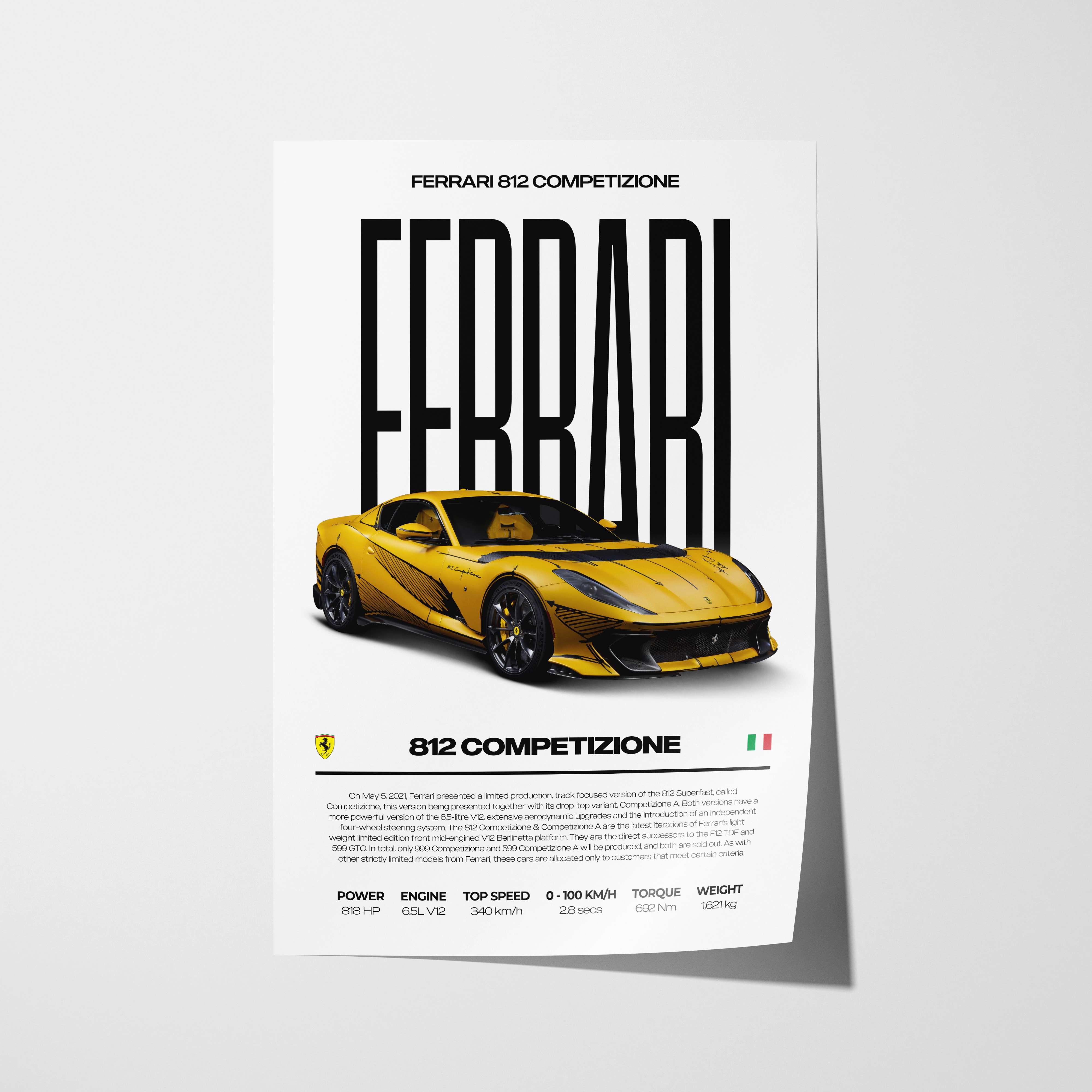 Ferrari 812 Competizione Poster