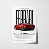 Ferrari F8 Tributo Poster