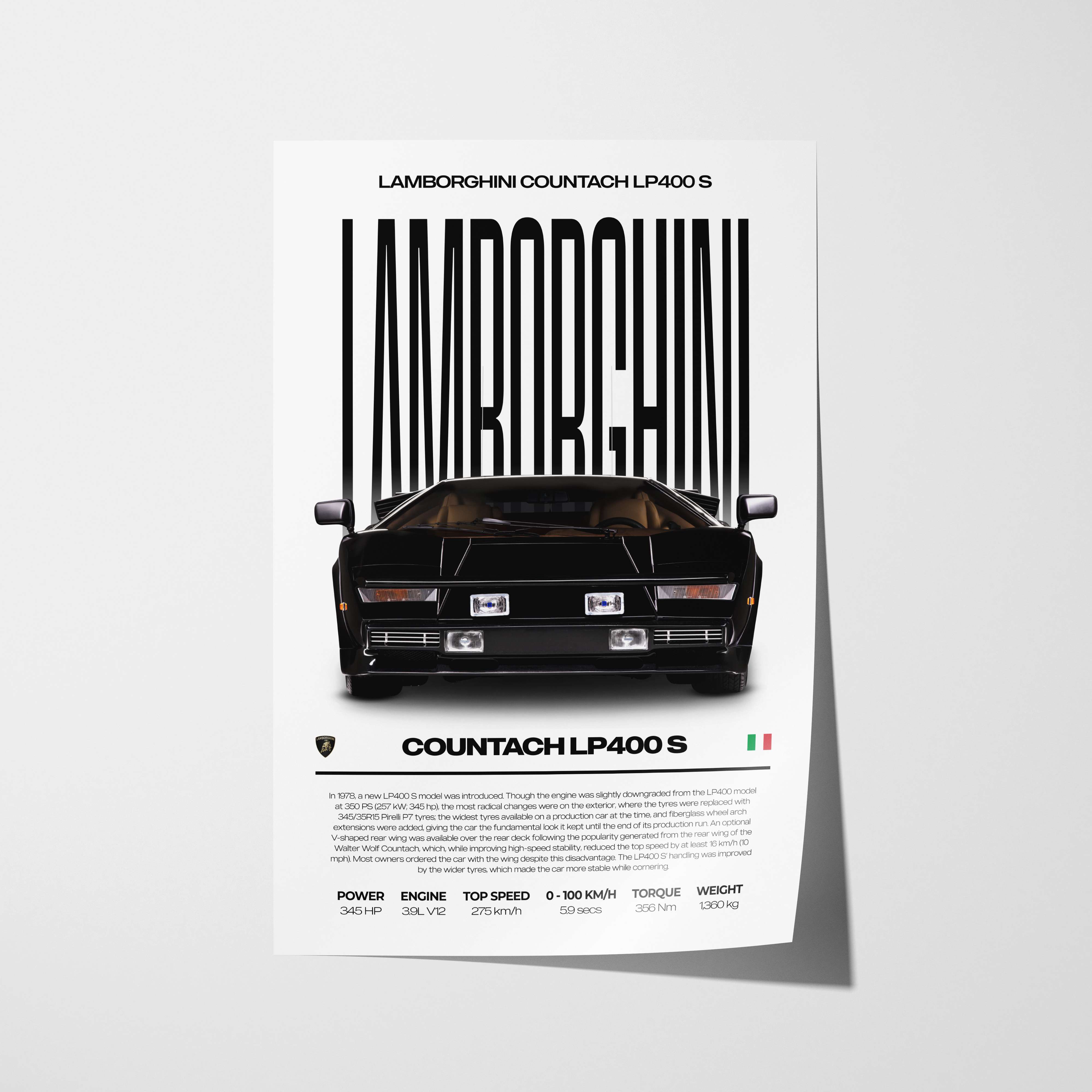 Lamborghini Countach LP400 S Poster