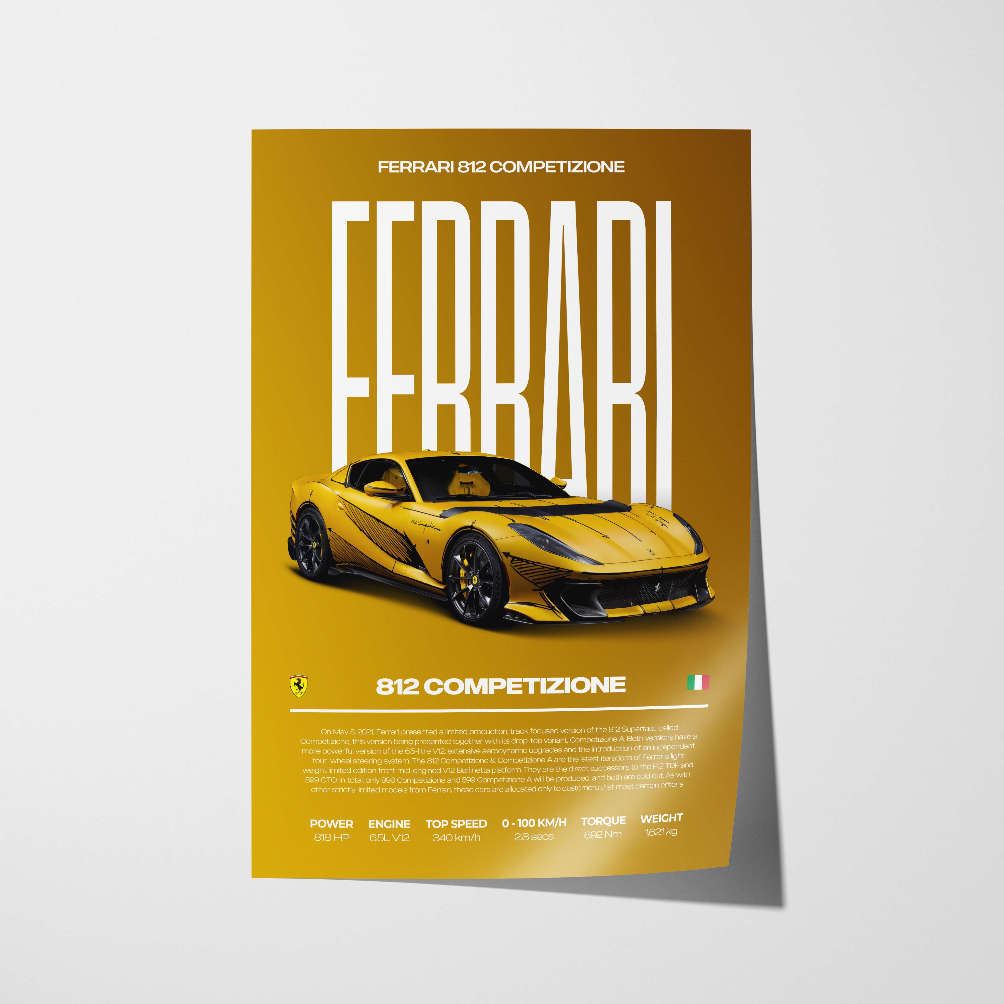 Ferrari 812 Competizione Poster