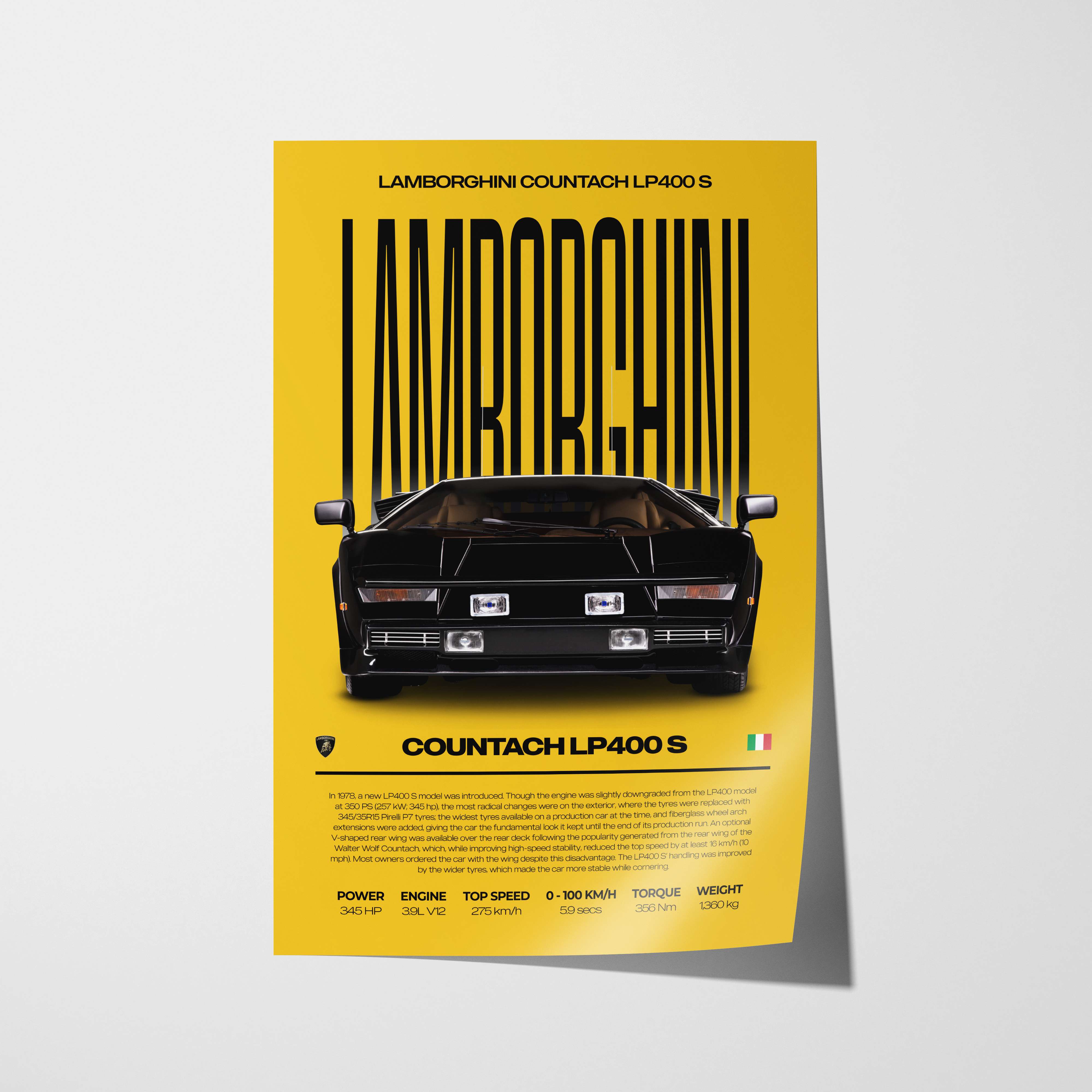 Lamborghini Countach LP400 S Poster