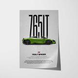 765LT Spider Car Poster