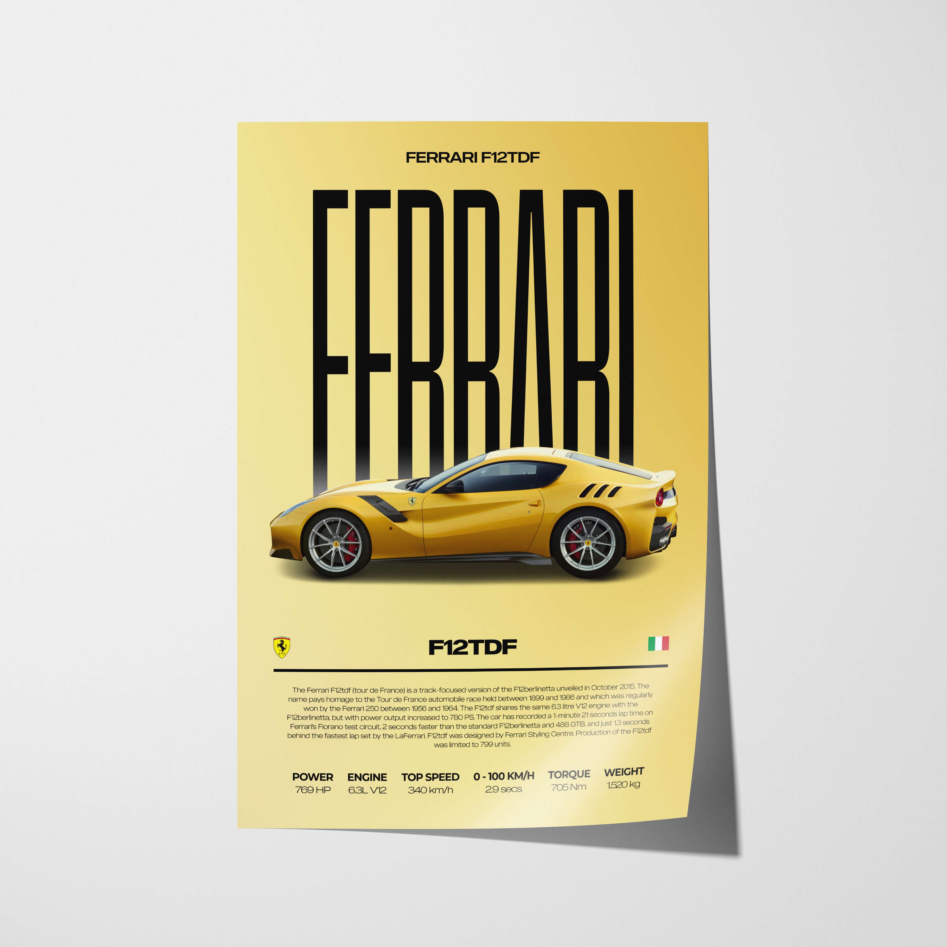 Ferrari F12 TDF Poster