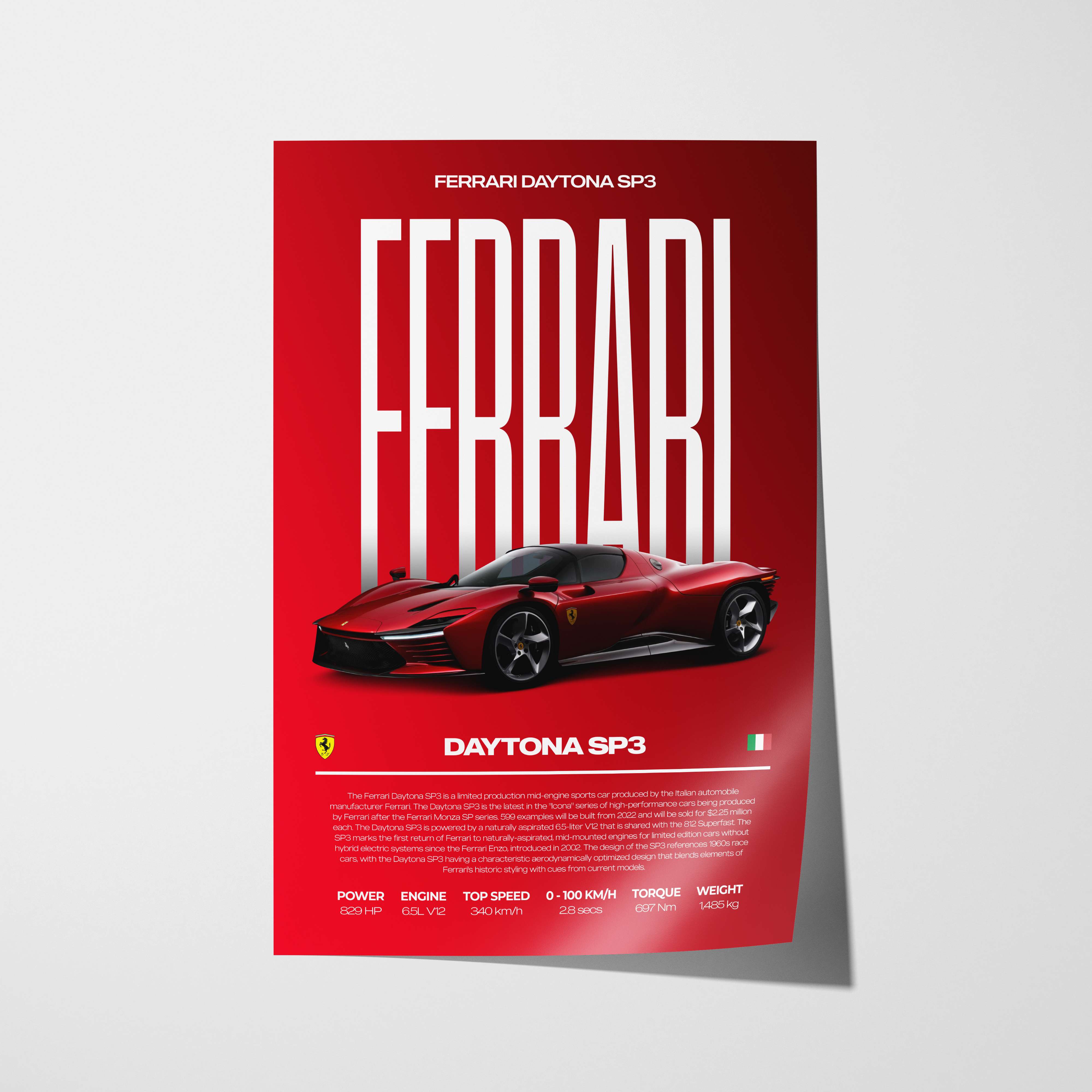 Ferrari Daytona SP3 Poster