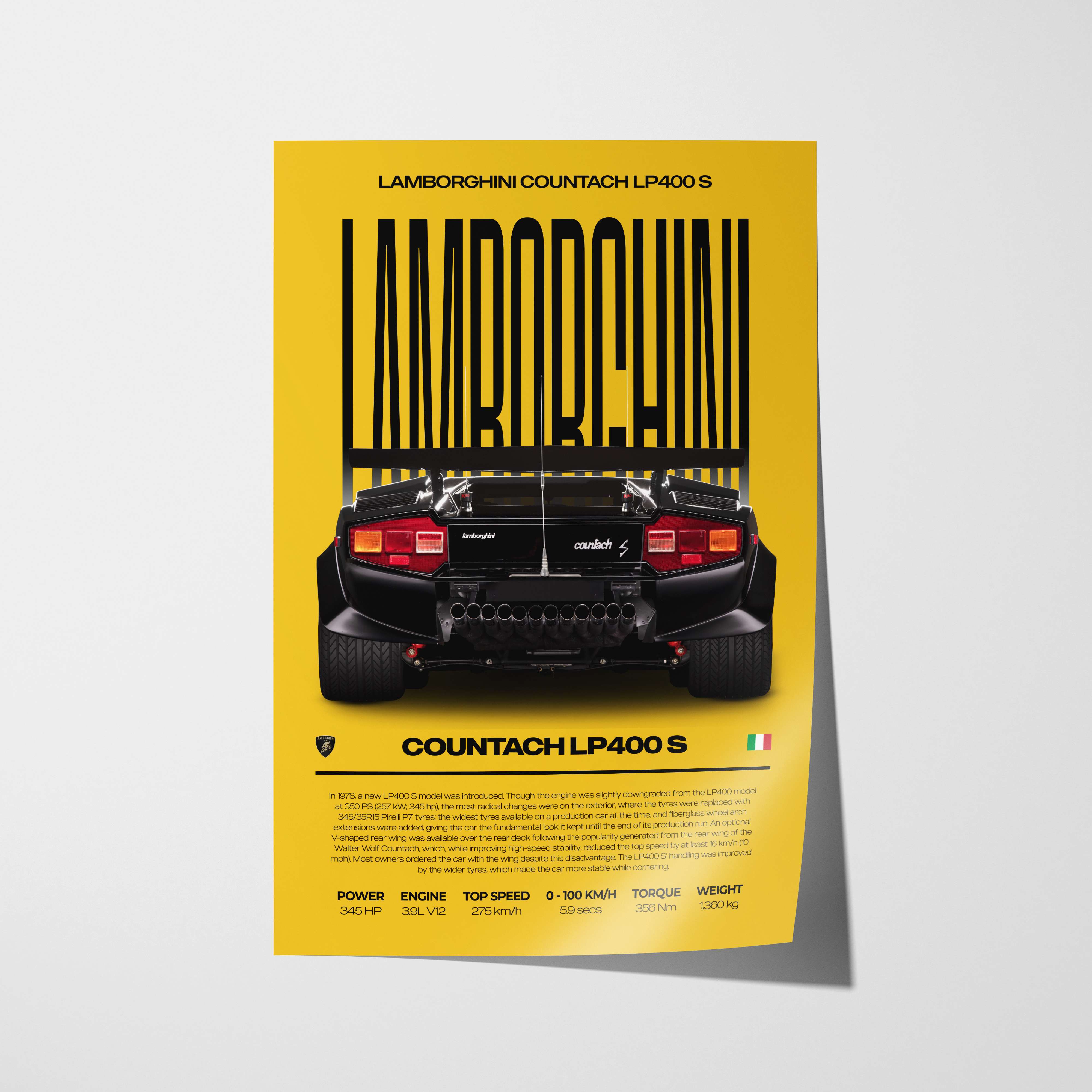 Lamborghini Countach LP400 S Poster