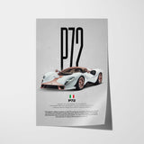 Tomaso P72 Car Poster