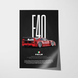 F40 LM Car Poster