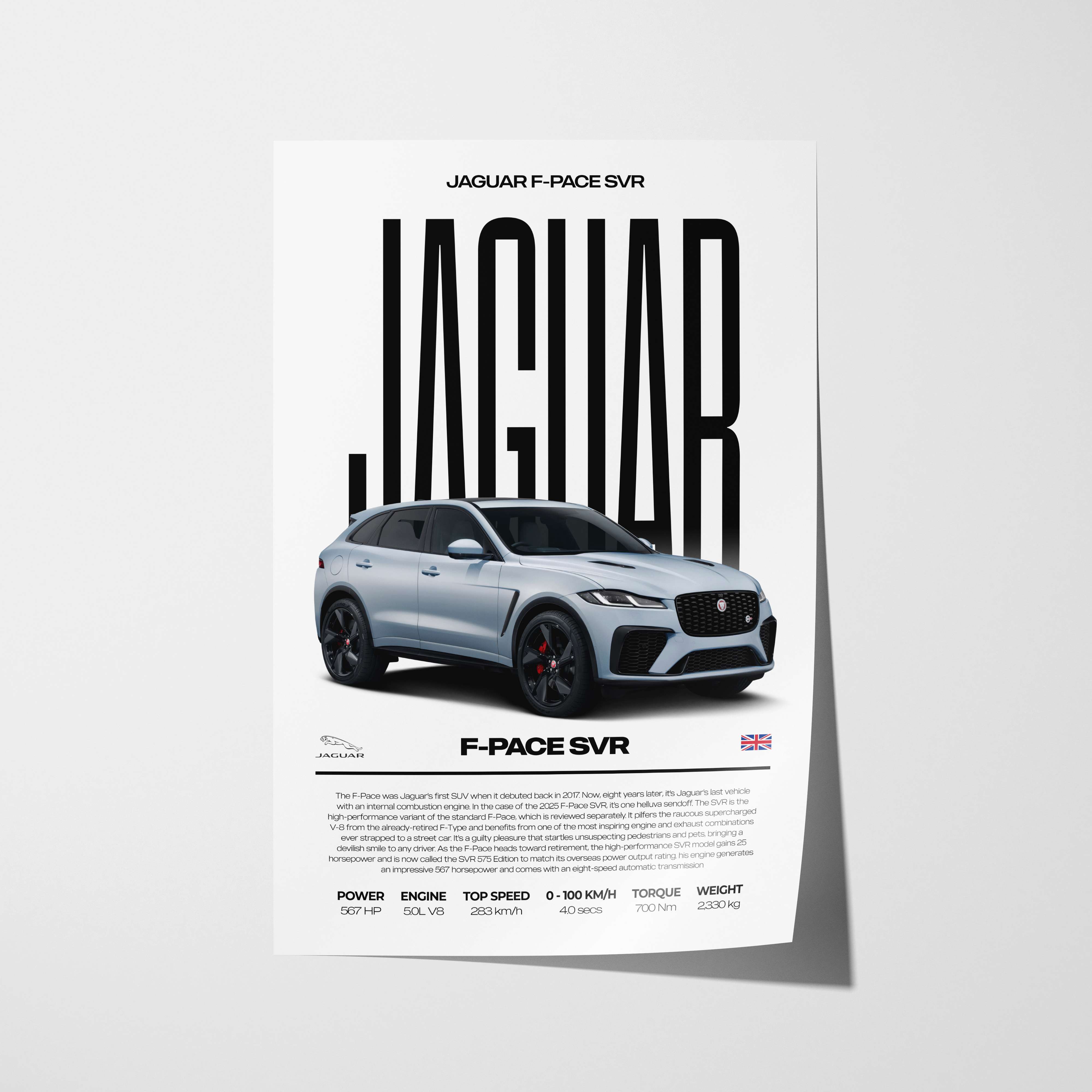 Jaguar F-Pace SVR Poster