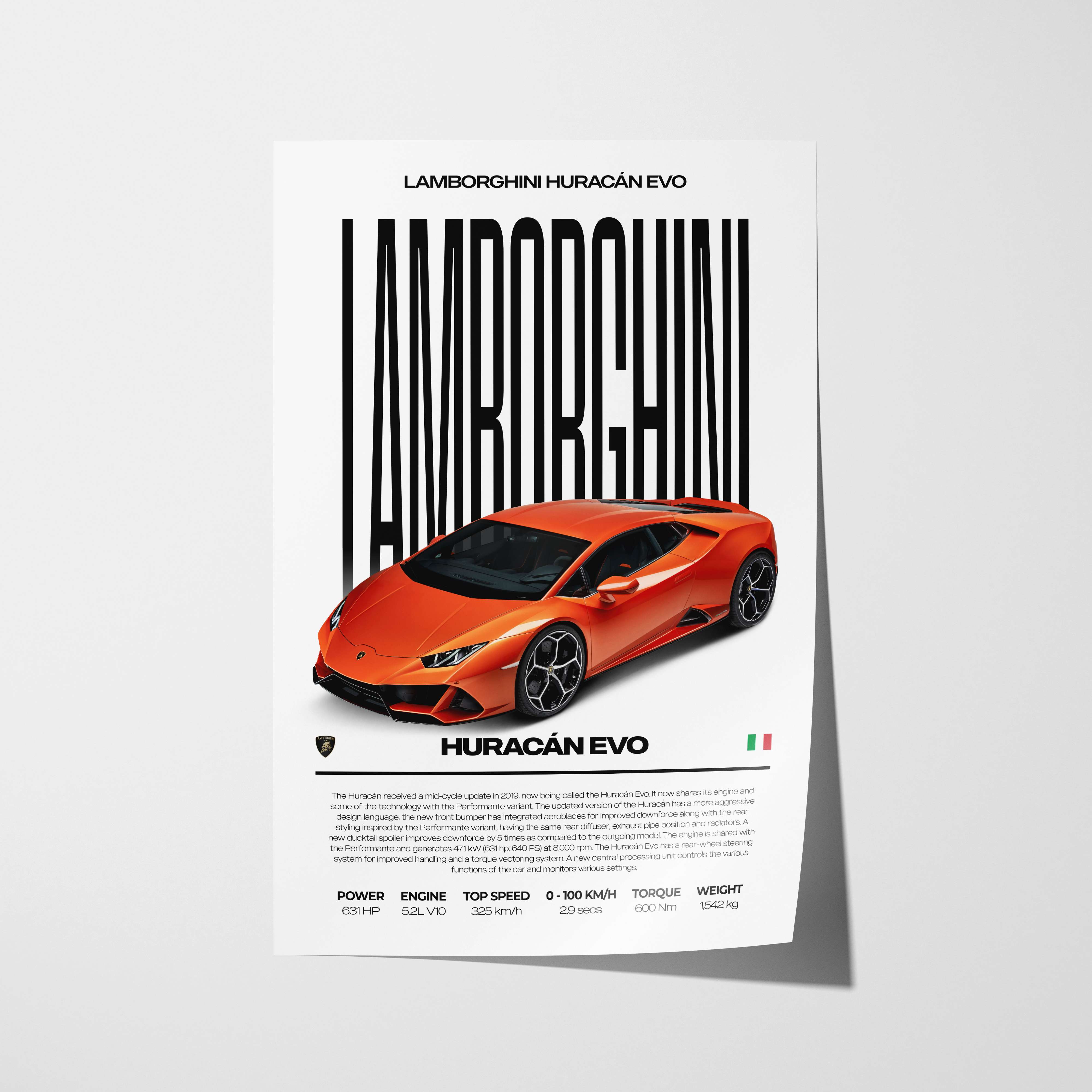 Lamborghini Huracán EVO Poster